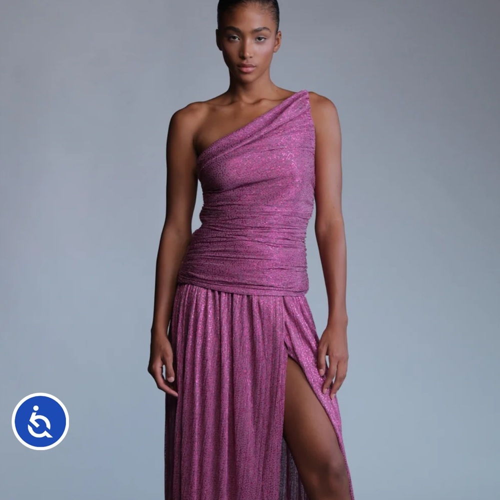 Magenta one shoulder top